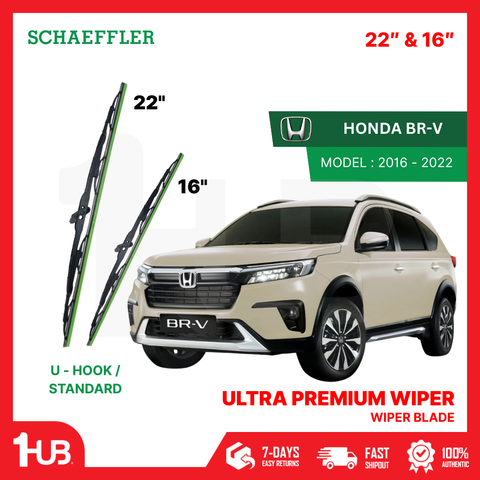 SCHAEFFLER ULTRA PREMIUM WIPER BLADE FOR HONDA BR-V 2016 - 2022 MODEL U-HOOK / MULTI-ADAPTOR BANANA TYPE