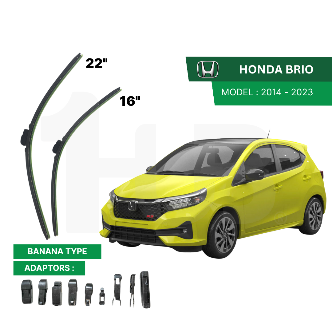 SCHAEFFLER ULTRA PREMIUM WIPER BLADE FOR HONDA BRIO 2014 - 2023 MODEL U-HOOK / MULTI-ADAPTOR BANANA TYPE