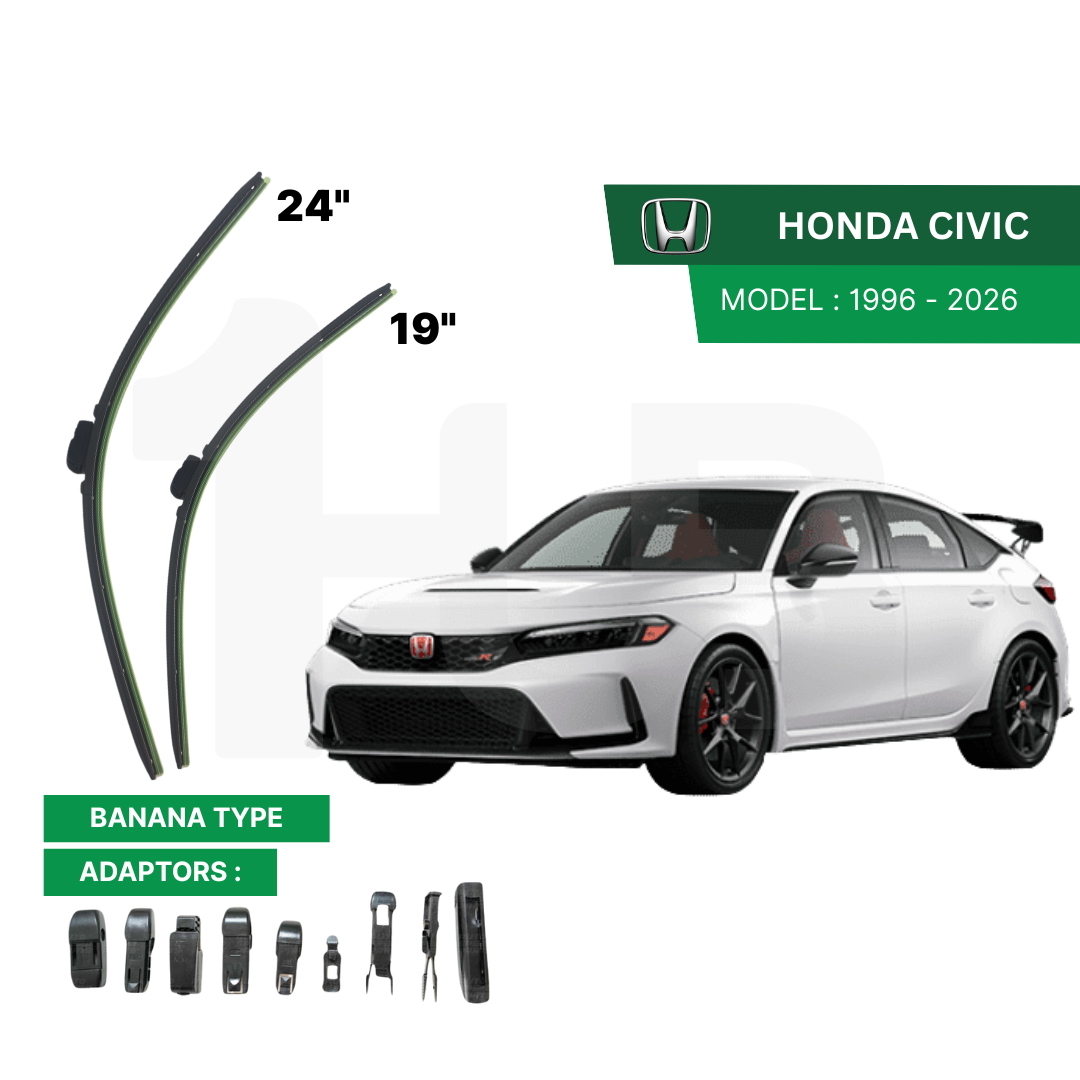 SCHAEFFLER ULTRA PREMIUM WIPER BLADE FOR HONDA CIVIC 1996 - 2026 MODEL U-HOOK / MULTI-ADAPTOR BANANA TYPE