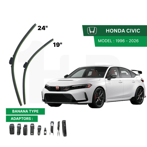 SCHAEFFLER ULTRA PREMIUM WIPER BLADE FOR HONDA CIVIC 1996 - 2026 MODEL U-HOOK / MULTI-ADAPTOR BANANA TYPE