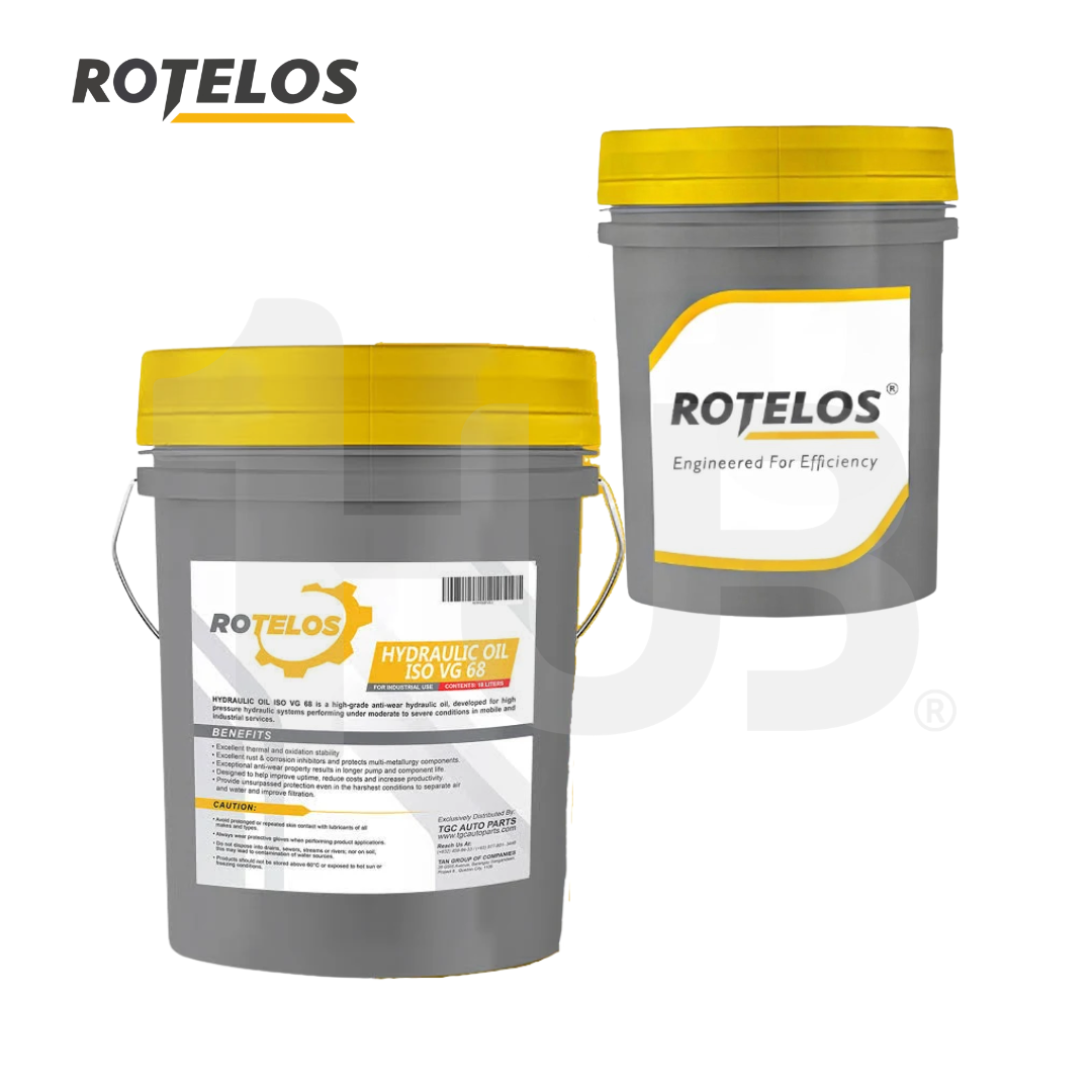 ROTELOS Hydraulic Oil ISO VG 68 Anti-Wear 18 Liters – High Performance Industrial Lubricant