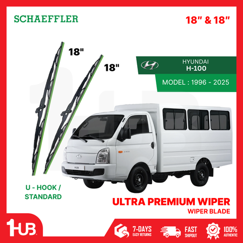 SCHAEFFLER ULTRA PREMIUM WIPER BLADE FOR HYUNDAI H-100 1996 - 2025 MODEL U-HOOK / MULTI-ADAPTOR BANANA TYPE