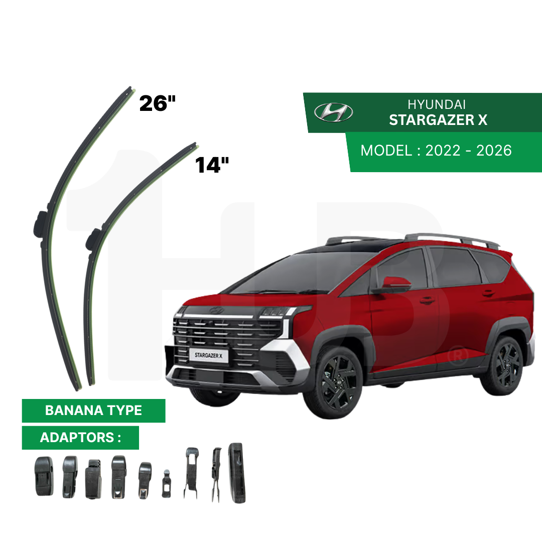 SCHAEFFLER ULTRA PREMIUM WIPER BLADE FOR HYUNDAI STARGAZER, STARGAZER  X 2022 - 2026 MODEL U-HOOK / MULTI-ADAPTOR BANANA TYPE