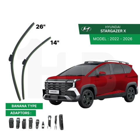 SCHAEFFLER ULTRA PREMIUM WIPER BLADE FOR HYUNDAI STARGAZER, STARGAZER  X 2022 - 2026 MODEL U-HOOK / MULTI-ADAPTOR BANANA TYPE