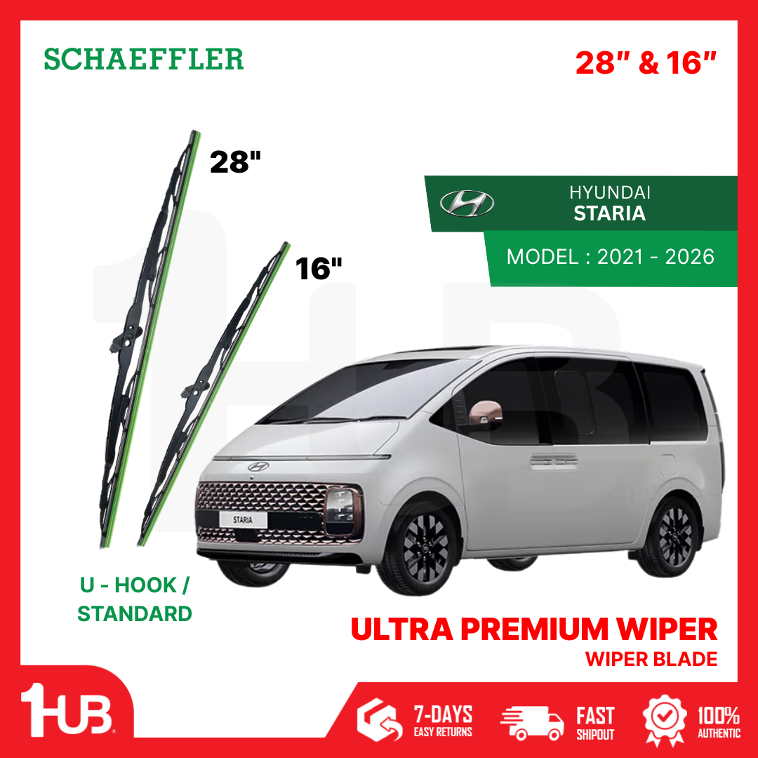 SCHAEFFLER ULTRA PREMIUM WIPER BLADE FOR HYUNDAI STARIA 2021 - 2026 MODEL U-HOOK / MULTI-ADAPTOR BANANA TYPE