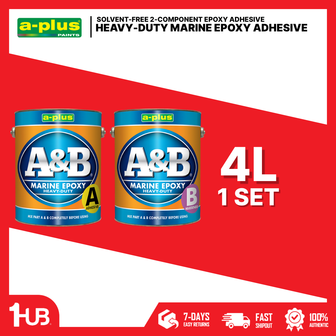 A-Plus A&B® Heavy-Duty Marine Epoxy Adhesive (4L)| 9810 | High-Strength Waterproof Bonding System