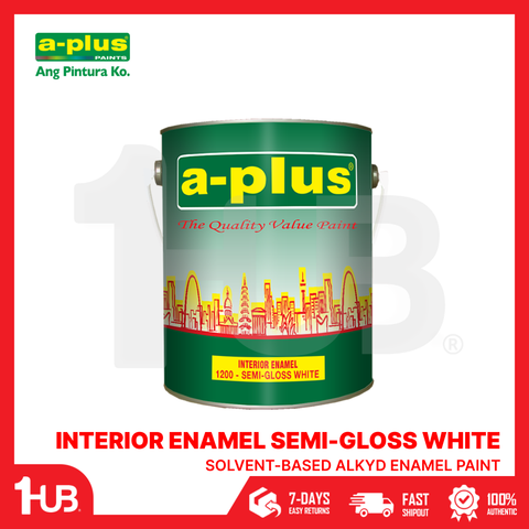 A-Plus® 100% Premium Acrylic Semi-Gloss Latex Paint (4L) | Durable Interior & Exterior Wall Paint