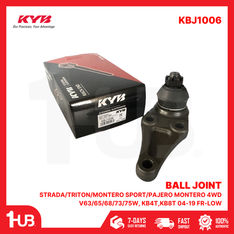 KYB BALL JOINT MITSUBISHI STRADA/TRITON/MONTERO SPORT/PAJERO MONTERO 4WD V63/65/68/73/75W, KB4T,KB8T 04-19 FR-LOW KBJ1006 SB-7842 / (4013A087) ( 1 SET )
