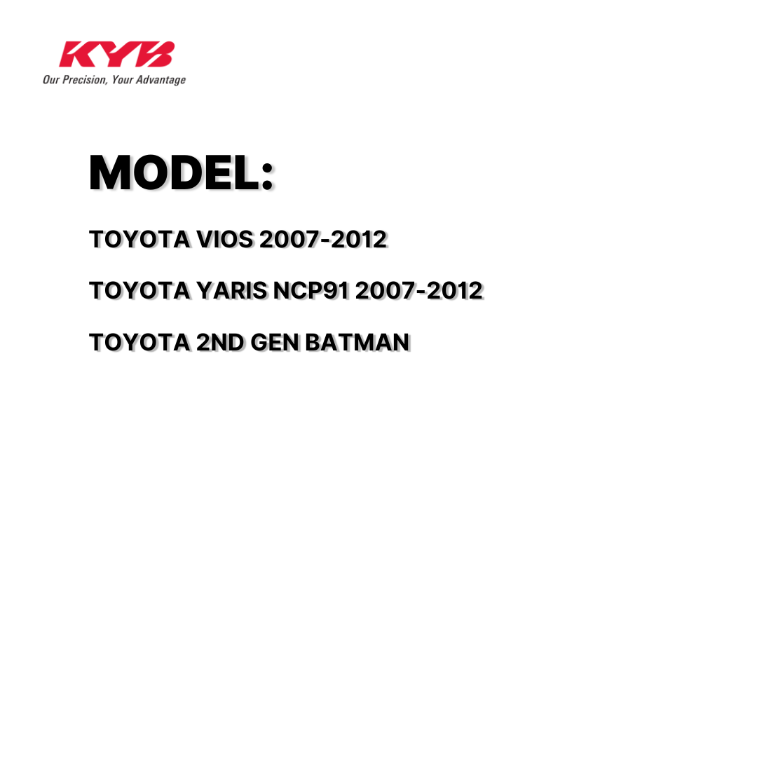 KYB SHOCK MOUNTING TOYOTA VIOS, YARIS NCP91 07-12, 2ND GEN BATMAN FRONT WITHOUT BEARING SAM-SM7102 48609-0D050 ( 1 SET )