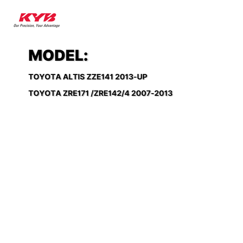 KYB SHOCK MOUNTING TOYOTA ALTIS ZZE141 13-UP, ZRE171 /ZRE142/4 07-13 FRONT WITHOUT BEARING 3340041/2 / 339130/1 / 339175/6 / 339114/5 SAM-SM7106 48609-02220 ( 1 SET )