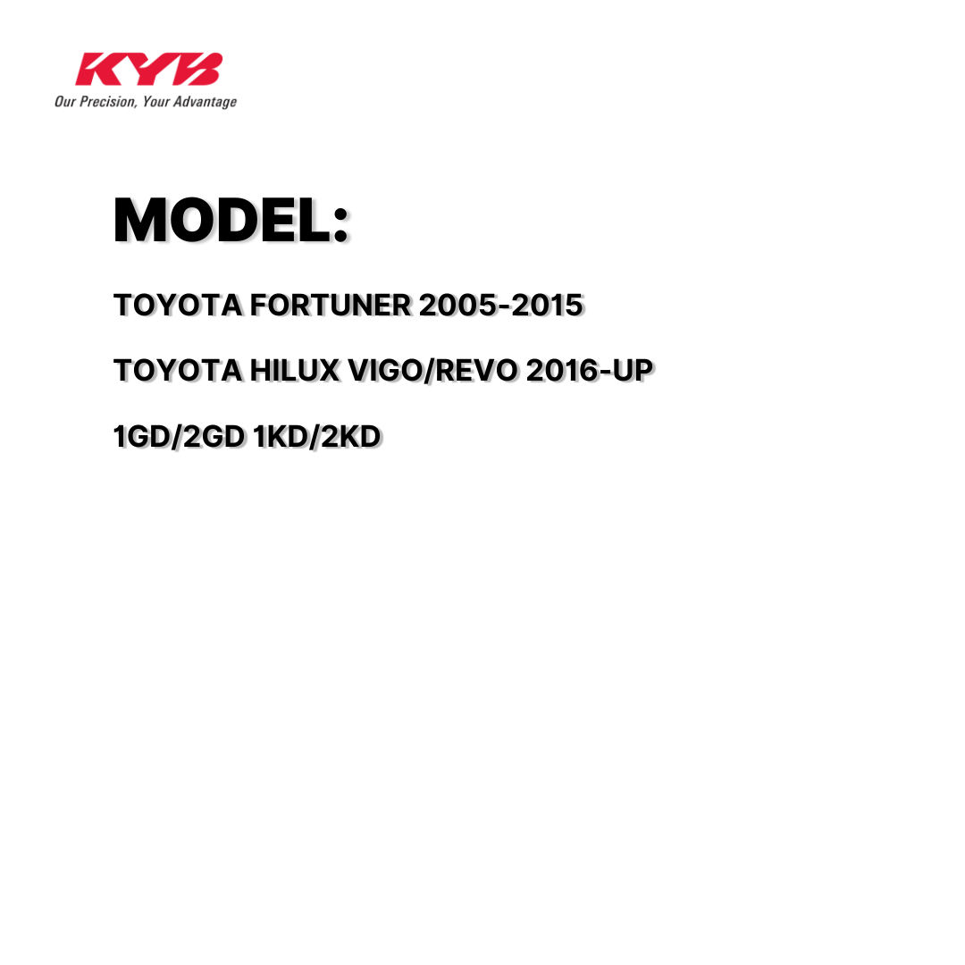 KYB SHOCK MOUNTING TOYOTA FORTUNER 05-15, HILUX VIGO/REVO 16-UP, 1GD/2GD 1KD/2KD FRONT WITHOUT BEARING SAM-SM7124 48609-0K040 ( 1 SET )