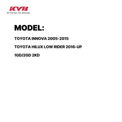 KYB SHOCK MOUNTING TOYOTA INNOVA 05-15, HILUX LOW RIDER 16-UP, 1GD/2GD 2KD FRONT WITHOUT BEARING SAM-SM7159 48609-0K010 / 341397 / 341398 ( 1 SET )