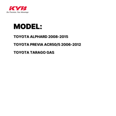 KYB SHOCK MOUNTING TOYOTA ALPHARD 08-16, PREVIA ACR50/5 06-12, ESTIMA,TARAGO GAS FRONT WITH BEARING SAM-SM7162K 48609-28040 / 335050 / 335051 ( 1 SET )