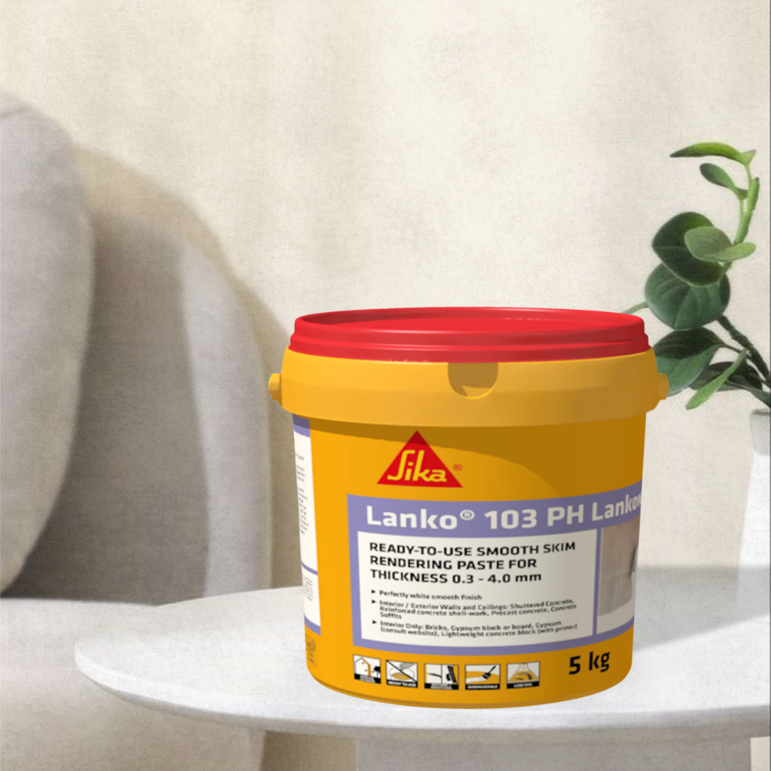 SIKA LANKO® 103 LANKOWALL  READY-TO-USE SMOOTH SKIM RENDERING PASTE FOR THICKNESS 0.3 MM - 4.0 MM ( 5KG )