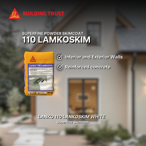 SIKA LANKO® LANKOSIM SUPERFINE SKIMCOAT RENDERING POWDER FOR INTERIOR & EXTERIOR WALL AND CEILING WHITE ( 25 KG )