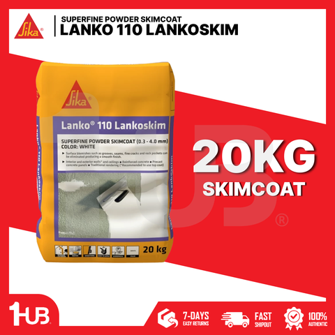 SIKA LANKO® LANKOSIM SUPERFINE SKIMCOAT RENDERING POWDER FOR INTERIOR & EXTERIOR WALL AND CEILING WHITE ( 25 KG )