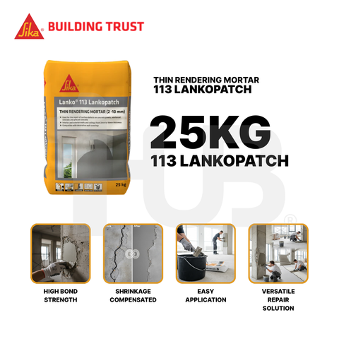 SIKA LANKO® 113 LANKOPATCH THIN RENDERING MORTAR 2 - 10MM ( 25KG )