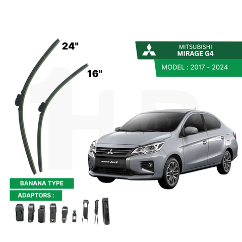 SCHAEFFLER ULTRA PREMIUM WIPER BLADE FOR MITSUBISHI MIRAGE G4 2017 - 2024, 2025 MODEL U-HOOK / MULTI-ADAPTOR BANANA TYPE