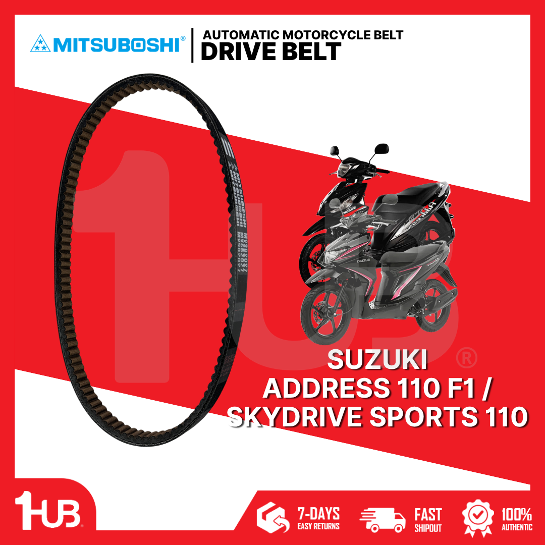 MITSUBOSHI MOTORCYCLE BELT SUZUKI ADDRESS 110 FI, SKYDRIVE SPORTS 110 27601-09J50-000 DB-SMVSB2027/01 ( 1 PC )