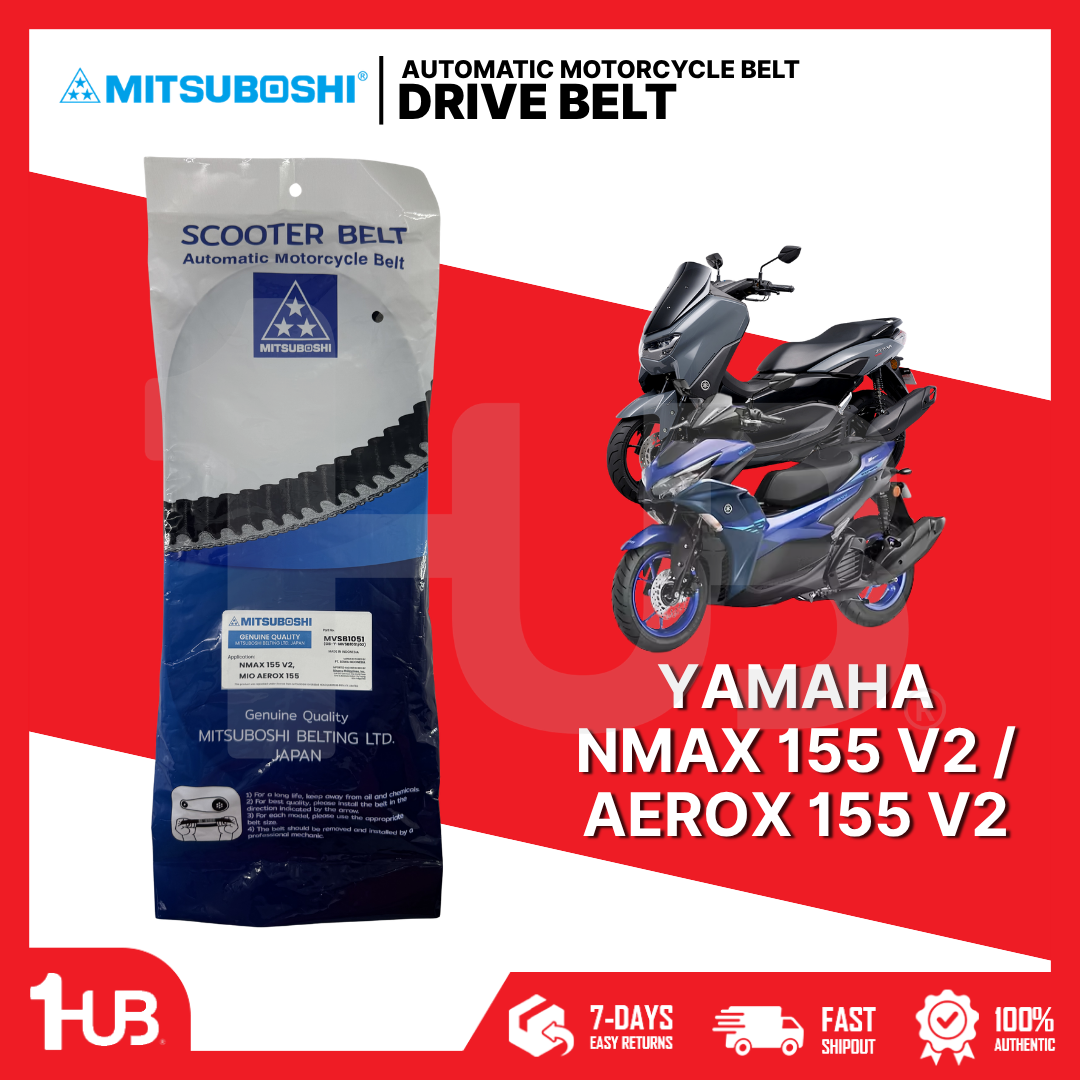 MITSUBOSHI MOTORCYCLE BELT YAMAHA MIO AEROX 155, NMAX 155 V2 B65-E7641-00 BD-Y-MVSB1051/02 ( 1 PC )