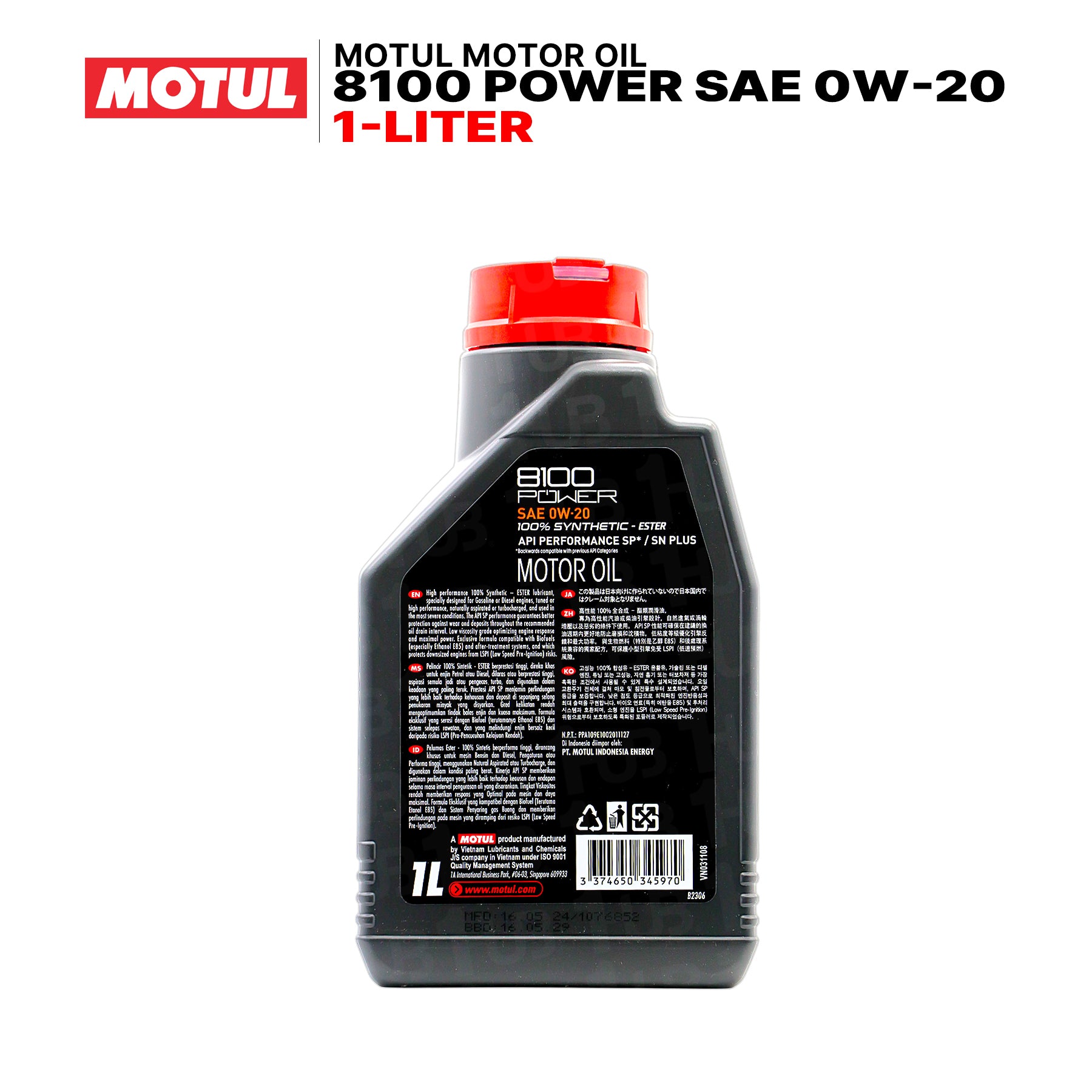 Motul 8100 Power 0W20 1L 111848