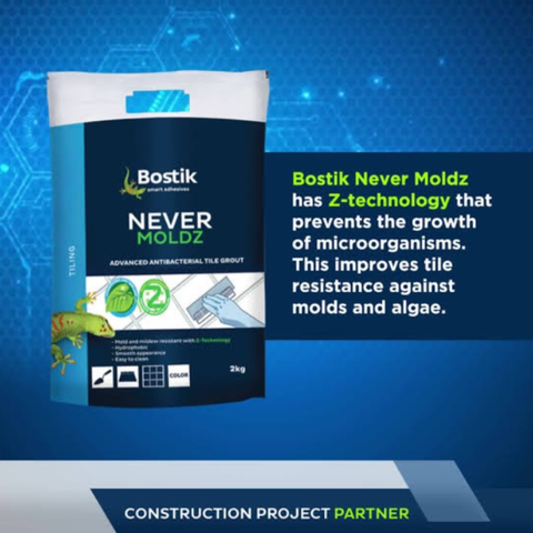 BOSTIK NEVER MOLDZ - TILE GROUT ( 2 KG )