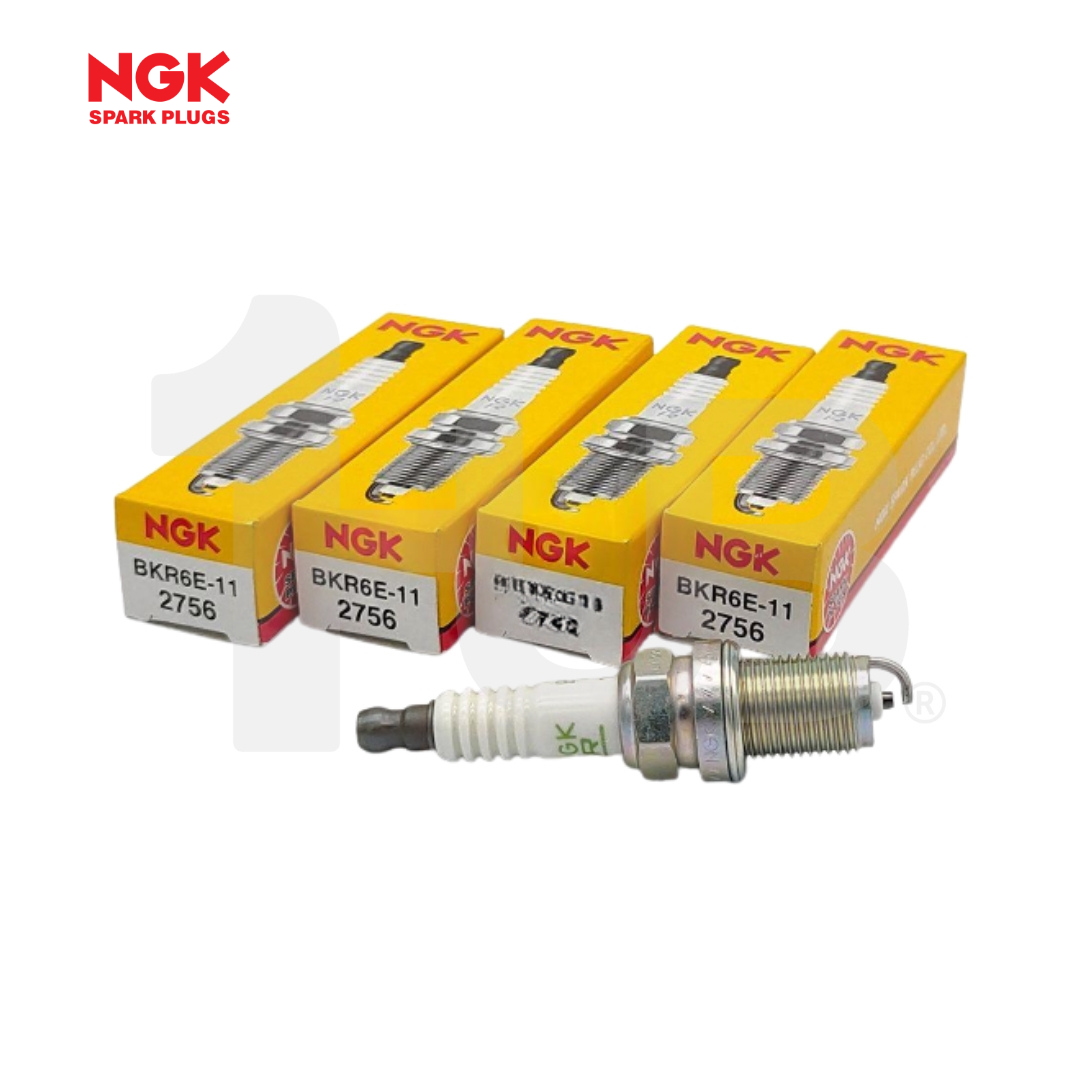 NGK SPARK PLUG HONDA / CHEVY / DAIHATSU CIVIC 1500 , 1600 (ALL) 1992-05 / CITY , JAZZ i-DSI 1997-08 / OPTRA , AVEO 1.5 2004-09 / FEROZA (W/RESISTOR) 1990-96 BKR6E-11 ( 1 BOX - 4 PCS )