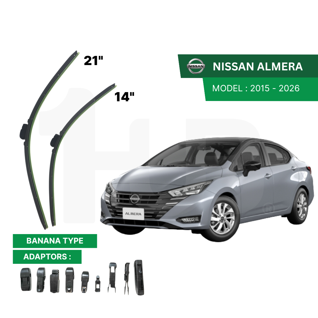 SCHAEFFLER ULTRA PREMIUM WIPER BLADE FOR NISSAN ALMERA 2015 - 2026 MODEL U-HOOK / MULTI-ADAPTOR BANANA TYPE