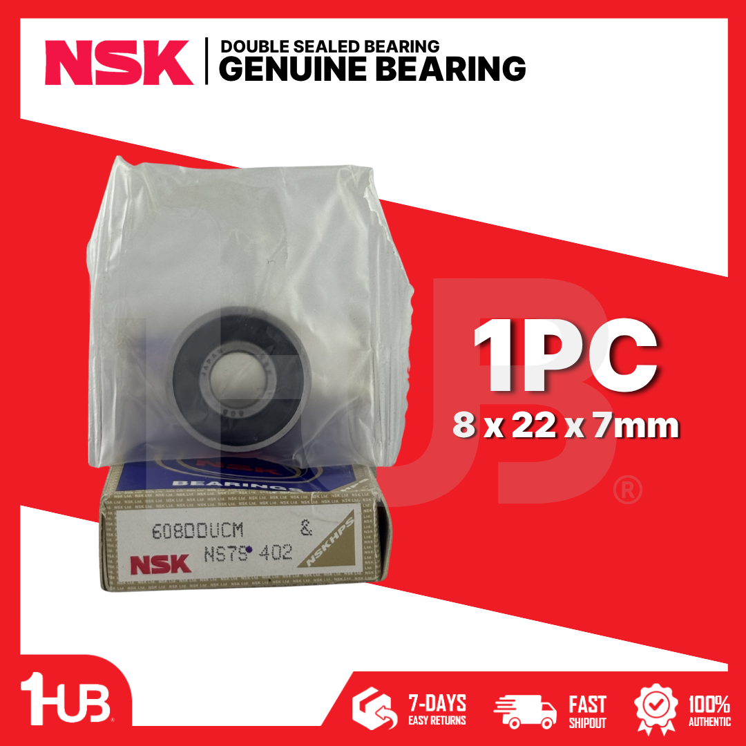 NSK BEARING 608-2RS / DDUCM 8x22x7mm ( 1 PC )