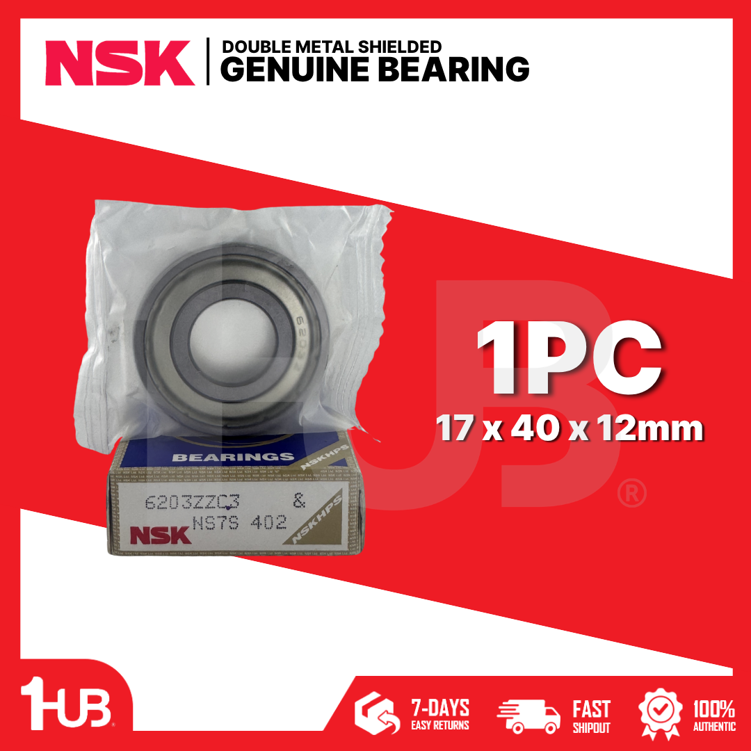 NSK BEARING 6203ZZC3 17x40x12mm ( 1 PC )