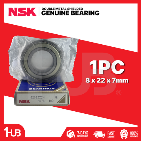 NSK BEARING 6208ZZ 8x22x7mm ( 1 PC )