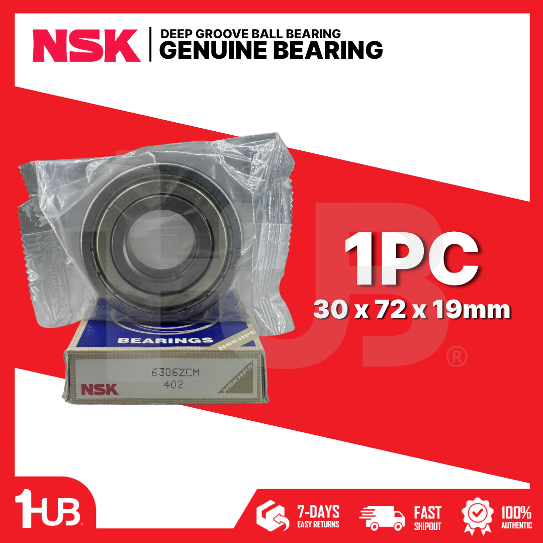 NSK BEARING 6306ZCM 30x72x19mm ( 1 PC )