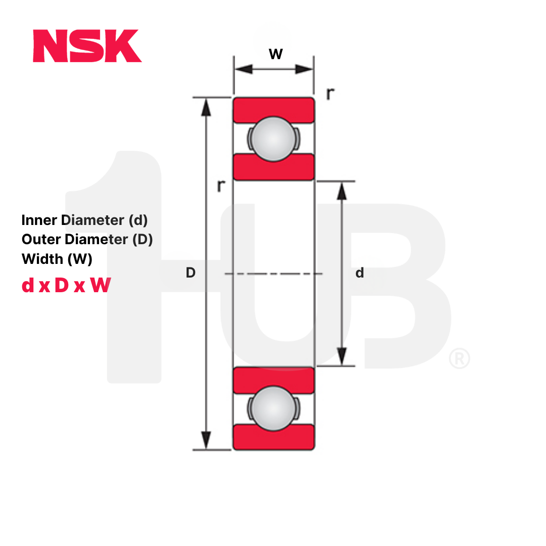 NSK BEARING HR32210J 35x72x24.25mm ( 1 PC )