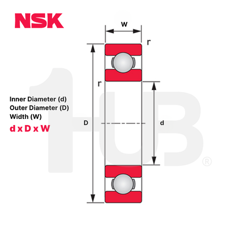 NSK BEARING HR32210J 35x72x24.25mm ( 1 PC )