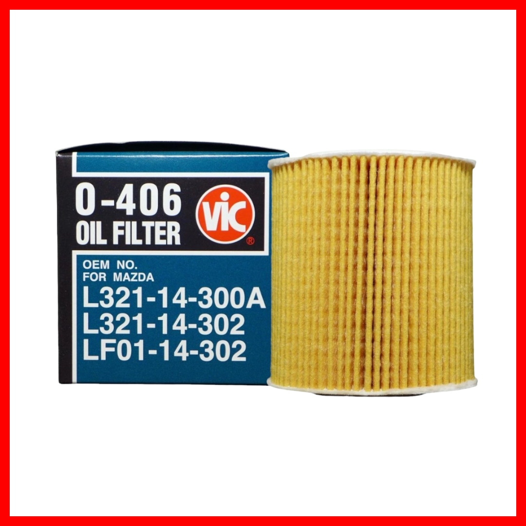 VIC OIL FILTER CARTRIDGE ELEMENT TYPE VIC O-406 L321-14-300A / L321-14-302 / LF01-14-302 MAZDA CX-7 2300 L3-VDT 2006- / MPV L3-VDT 2006- / TRIBUTE 2300 L3 03-04  O-406 5106563 ( 1 PC )