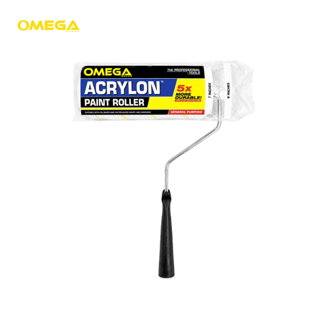 OMEGA Acrylon Paint Roller 7 Inch Cotton | Professional Paint Roller | Smooth & Even Coverage