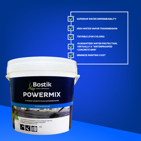 BOSTIK POWERMIX FLEXIBLE CEMENTITIOUS WATERPROOFING 16L