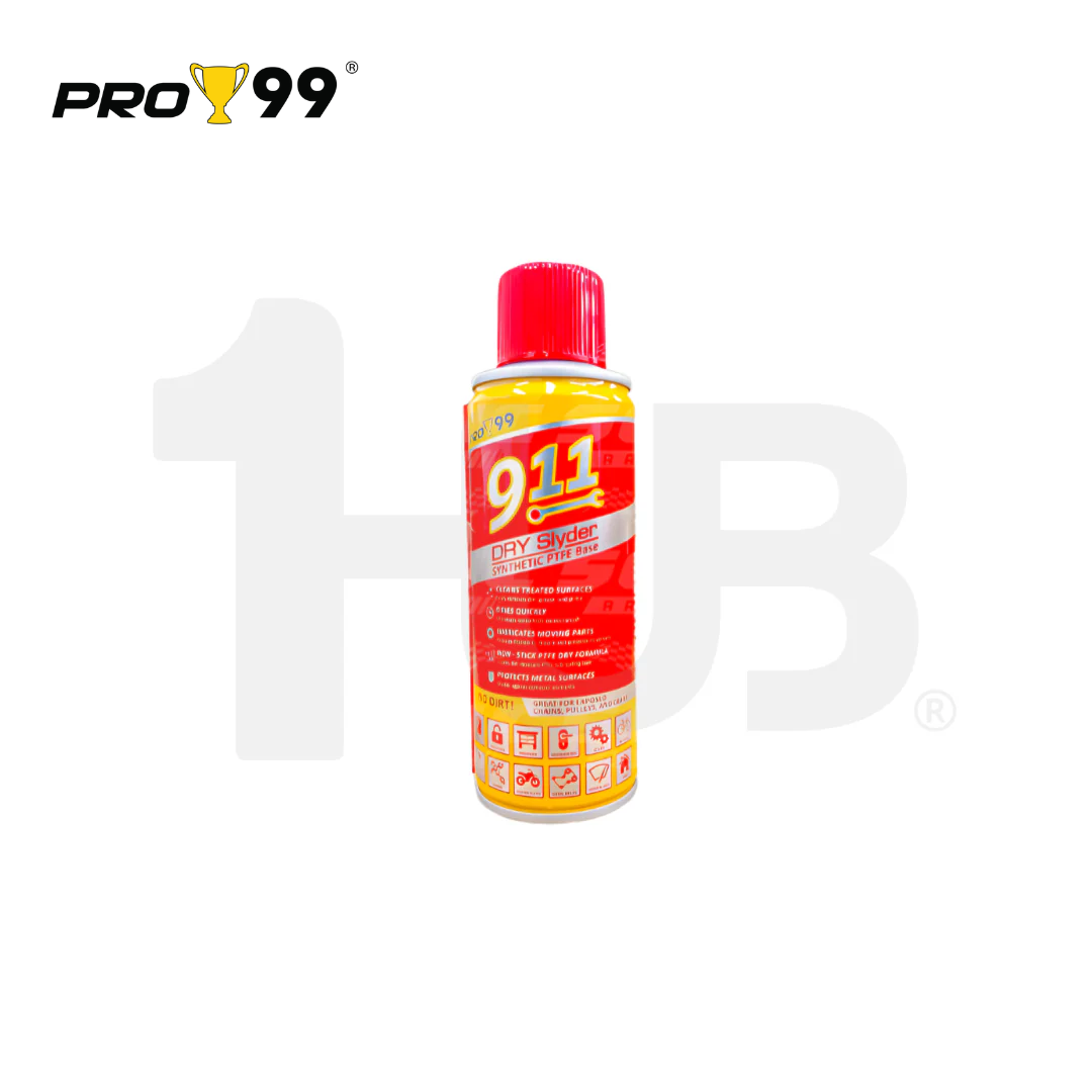 PRO99 911 DRY SLYDER WHITE DRY PTFE LUBRICANT FOR CAR AND MOTORCYCLE MC