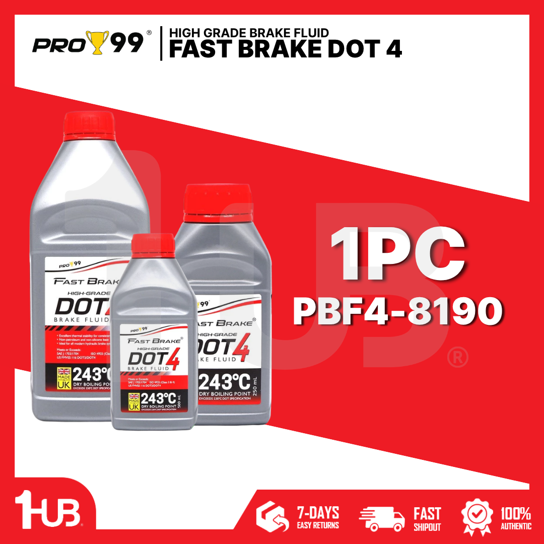 PRO99 BRAKE FLUID FASTBRAKE HIGH GRADE DOT 4 FOR CAR AND MOTORCYCLE