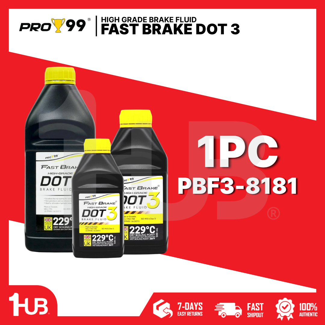 PRO99 BRAKE FLUID FASTBRAKE HIGH GRADE DOT 3 FOR CAR AND MOTORCYCLE