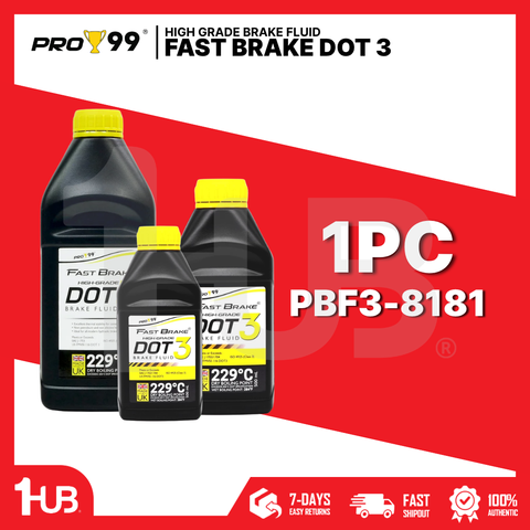 PRO99 BRAKE FLUID FASTBRAKE HIGH GRADE DOT 3 FOR CAR AND MOTORCYCLE