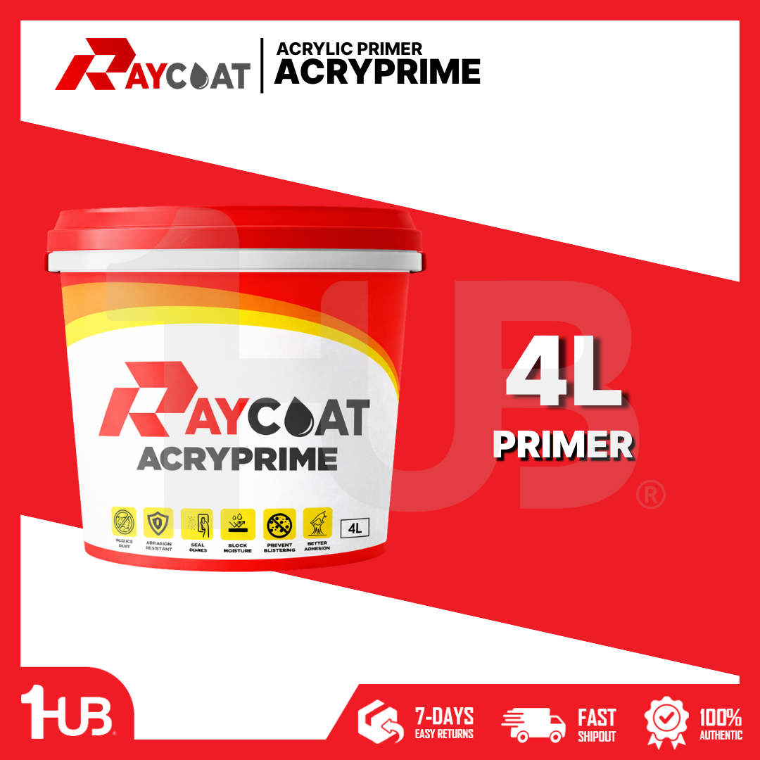 RAYCOAT ACRYPRIME ACRYLIC PRIMER FOR CONCRETE FLOORS – SEALS PORES, ENHANCES BONDING FOR WATERPROOFING SYSTEMS ( 4L )