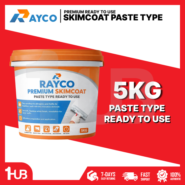 RAYCO PREMIUM SKIMCOAT PASTE TYPE READY TO USE ( 5KG )