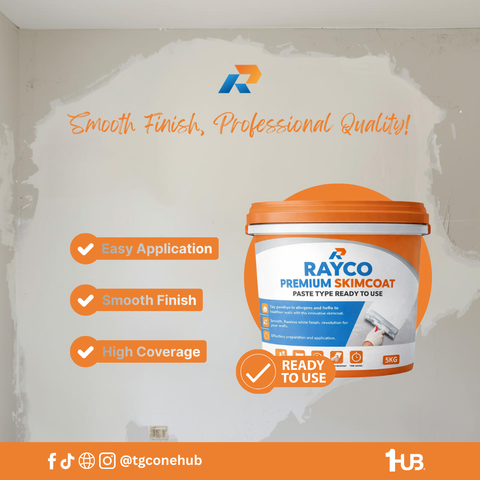 RAYCO PREMIUM SKIMCOAT PASTE TYPE READY TO USE ( 5KG )