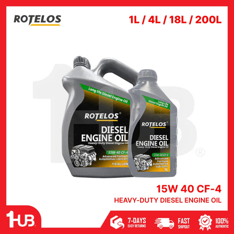 Rotelos 15W-40 Heavy-Duty Diesel Engine Oil CF-4 for reliable engine protection and performance 1L and 1Gallon product image