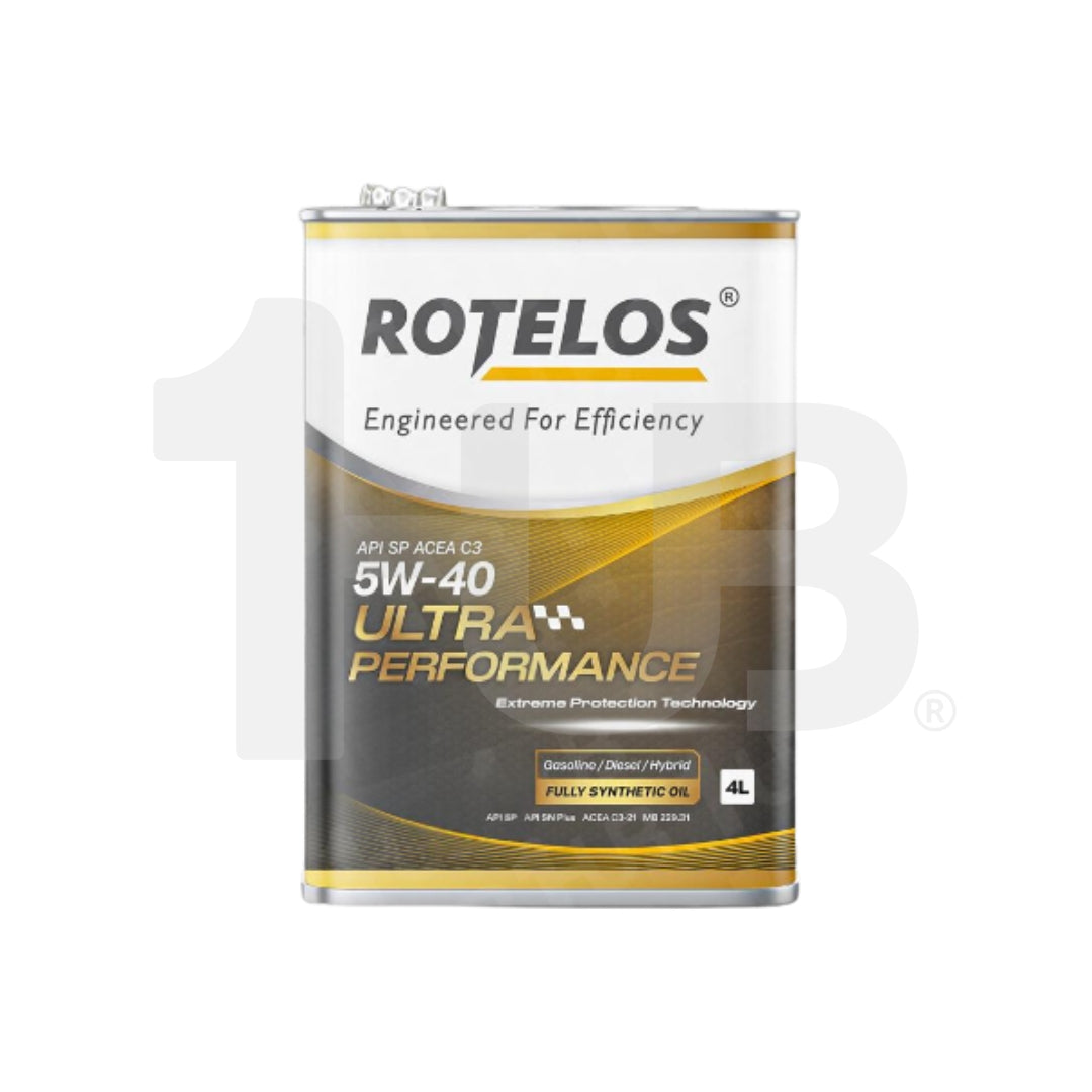 Rotelos 5W-40 Ultra Performance Fully Synthetic Engine Oil SP/C3 G-III for car engine protection and efficiency 4L product image