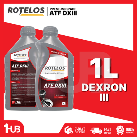 ROTELOS Automatic Transmission Fluid ATF Dexron III 1 Liter– Smooth Shifting & Transmission Protection
