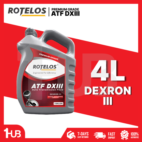 ROTELOS Automatic Transmission Fluid ATF Dexron III 4 Liters– Smooth Shifting & Transmission Protection