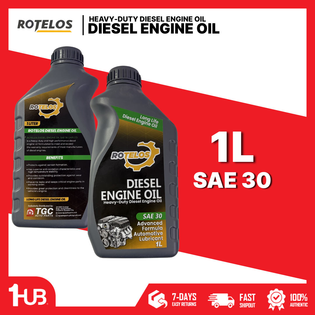 ROTELOS Heavy-Duty Diesel Engine Oil API CD SAE 30 1 Liter – Reliable Engine Protection for Diesel Vehicles