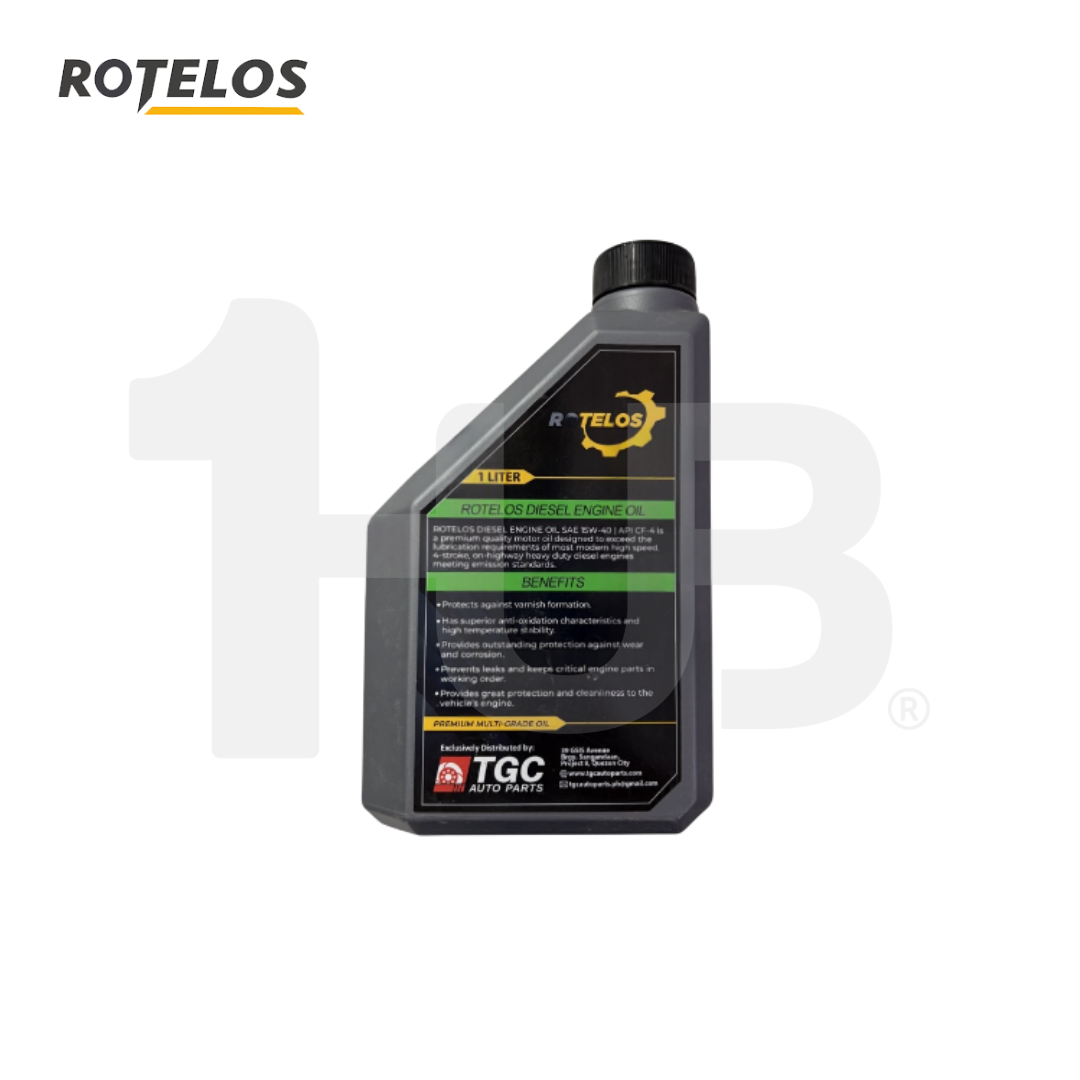 ROTELOS Heavy-Duty Diesel Engine Oil SAE 15W-40 API CF-4 1 Liter – Durable Protection for Diesel Engines